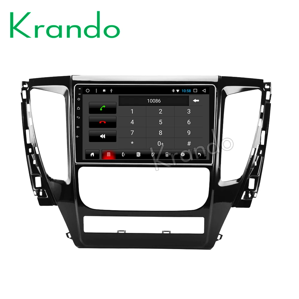 Best Krando Android 8.1 10.1" IPS Full touch screen car multimedia player for For MITSUBISHI PAJERO 2016 GPS navigation system BT 1