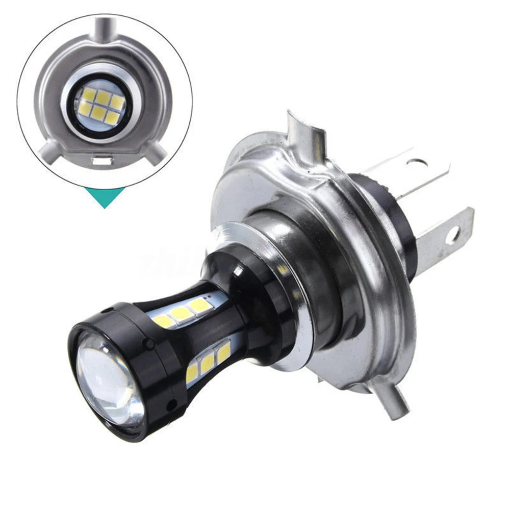 

1pc H4 Motorcycle 3030 LED Hi-Lo Beam Headlight Head Light Lamp Bulb 6500K 12-24V Motorcycle Headlight Bulbs High Quality