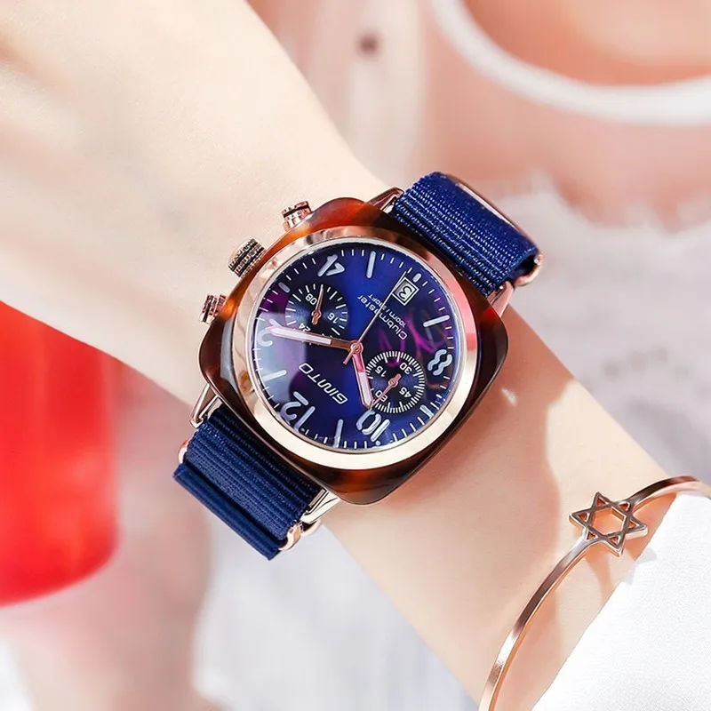 GIMTO Sports Watch Women 2018 Luxury Brand Female Wristwatch Rose Gold Watch For Ladies Clock Nylon Casual Dress Quartz Calendar GIMTO Sports Watch Women 2018 Luxury Brand Female Wristwatch Rose Gold Watch For Ladies Clock Nylon Casual Dress Quartz Calendar