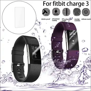 

TPU Case Soft Film for Fitbit Charge3 Watch Tempered Glass Full Edging Cover Screen Protector Prevent Scratches with Stickers