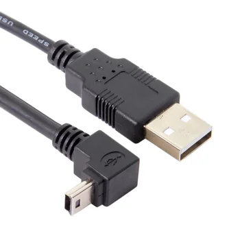 

10pcs/lot 5pin Mini USB 2.0 B Type Male 90 Degree Down Angled to USB Male Data Cable 0.5M