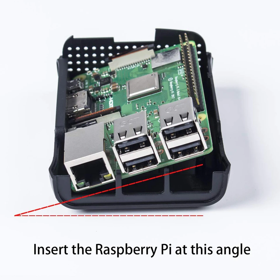 Aokin для Raspberry Pi 2/3 чехол с охлаждающим вентилятором Модель B Plus + закрытый