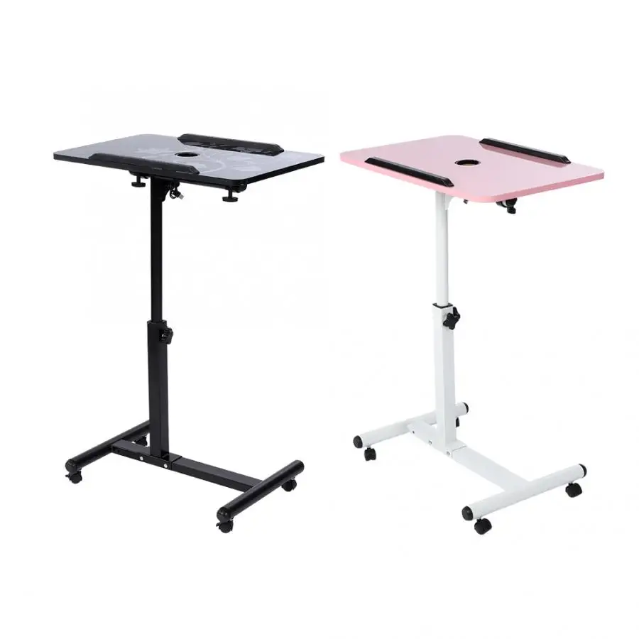

Portable Multifunctional Removable Laptop Desk with Wheels Fan Bed Sofa Folding Bedroom Desk Bedside Table