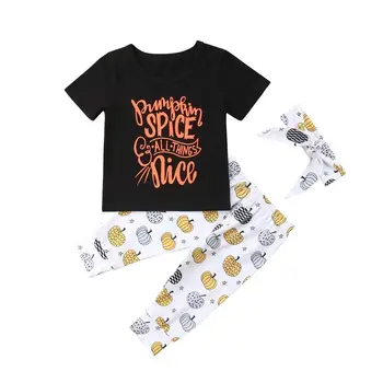 

Newborn Kids Baby Girl Infant Clothes T-shirt Top Leggings Outfit Sets Tracksuit Fruit Print Pattern