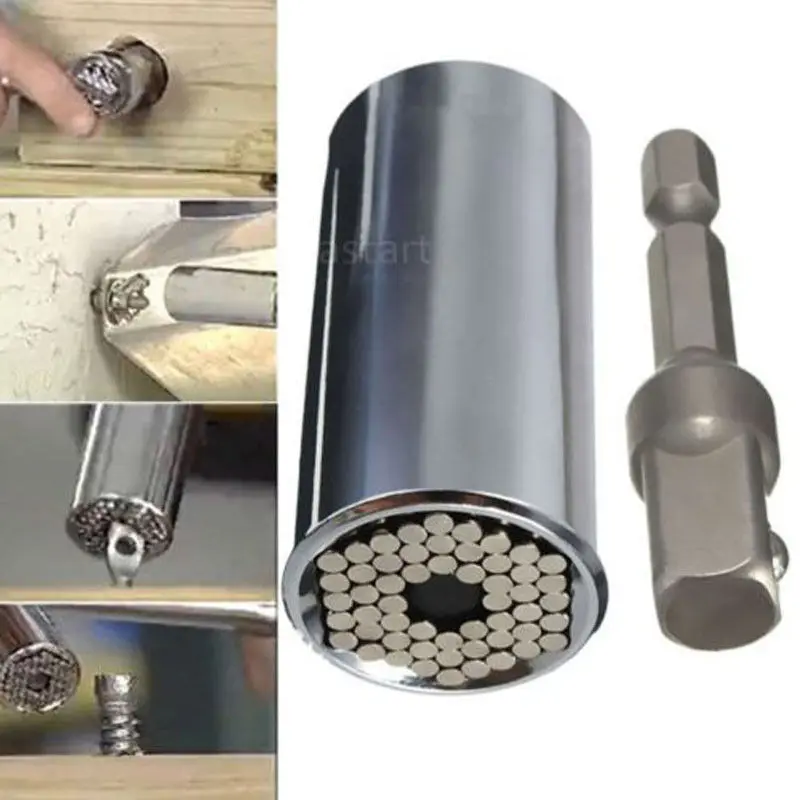 

Multifunctional Magic Connecting Gator Grip Universal Socket Wrench Tool Power Drill Adapter Set Tool Parts