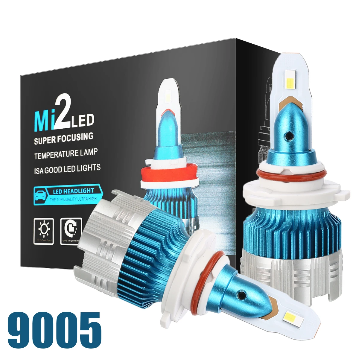 

2Pcs 3000LM Headlight Car LED Head Lamp H9 Super Bright 9005 9006 Waterproof Mini Auto Bulbs