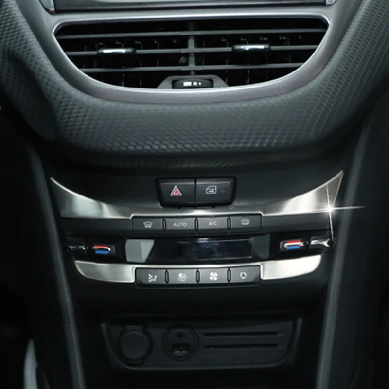 

My Good Car Control Panel Stickers Air Conditioning Switch Interior Sequins Sticker for Peugeot 2008 2014 - 2017 Car styling