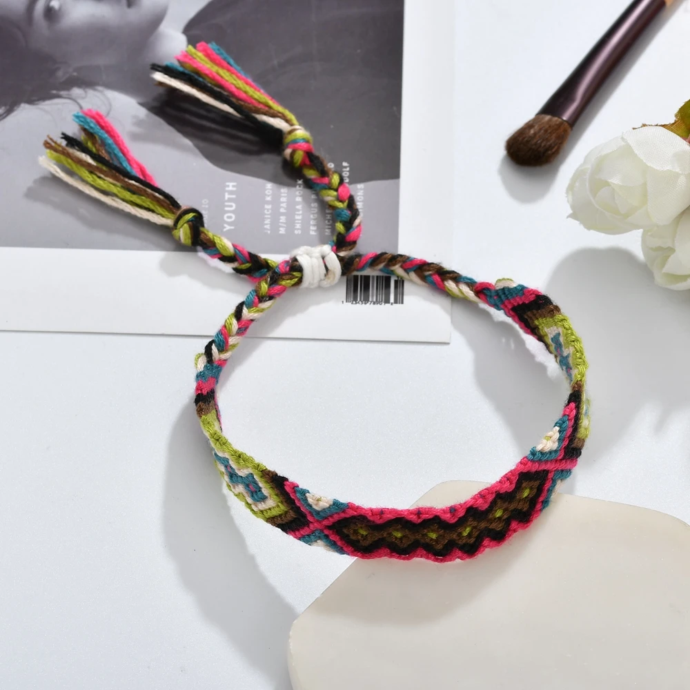 

Summer Bohemia Bracelets Colorful Beach Charm Rope String Bracelets For Women Ankle Bracelet Woman Sandals On The Leg Chain