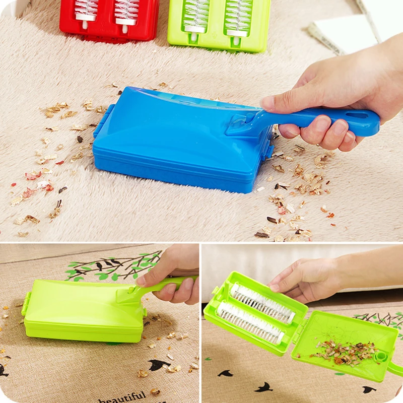 

2 Brushes Heads Handheld Carpet Table Sweeper Crumb Brush Cleaner Roller Tool Household Cleaning Brushes Accessaries Hot Sale