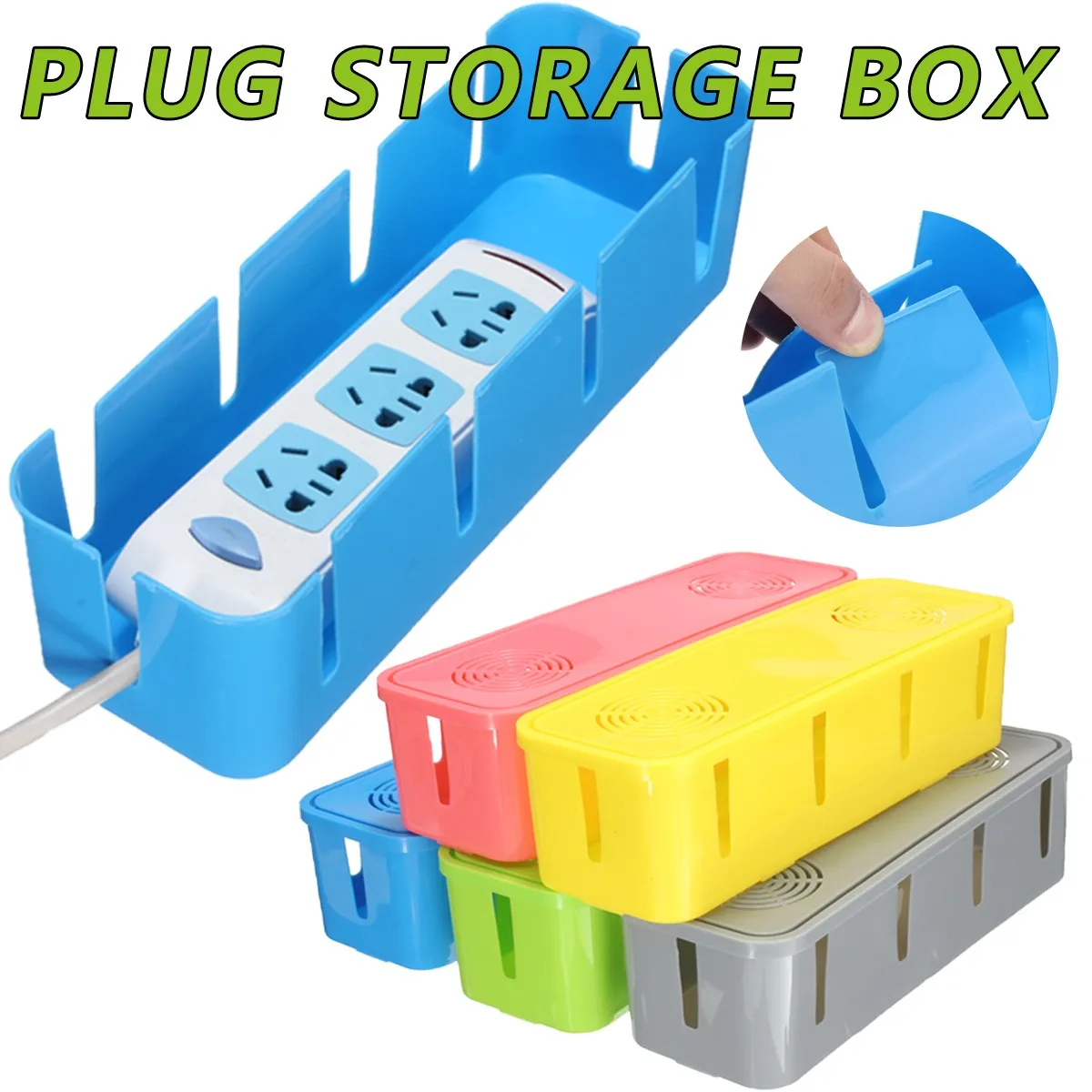 Safety Socket Power Line Container Power Cord Cables Storage Organizer