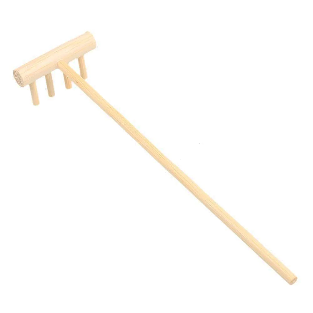 Natural Wooden Rake Meditation Craft for Zen Garden Sand