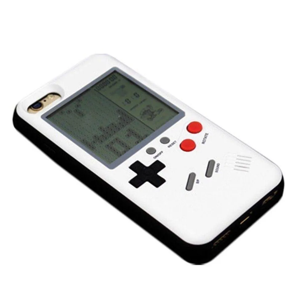 

for iphone 8p retro Tetris Soft PC Silicone Console stress reliever for Gameboy case