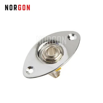 

Norgon Electric Bass Guitar Jack 1/4 Parts and Accessories Input Socket Plate Silver/Black/Gold Pickup Output GSOK04