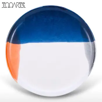 

Ceramic Decorative Dish Plate White Blue Orange Kitchen Salad Plate Home Decor tableware Fruit Bowl for home decoration