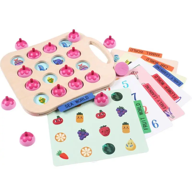 Kids Memory Board Game Wooden Puzzle Toy Children Intellectual Matching