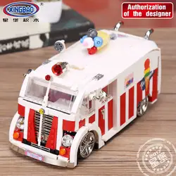 XINGBAO 08004 натуральная 1000 шт. техника серии мороженое автомобиль набор строительных Конструкторы Кирпичи образования детей игрушечные