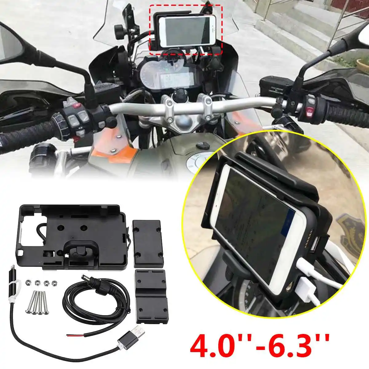 

mobile phone Navigation bracket USB phone charging for BMW R1200GSA LC ADV 13-17