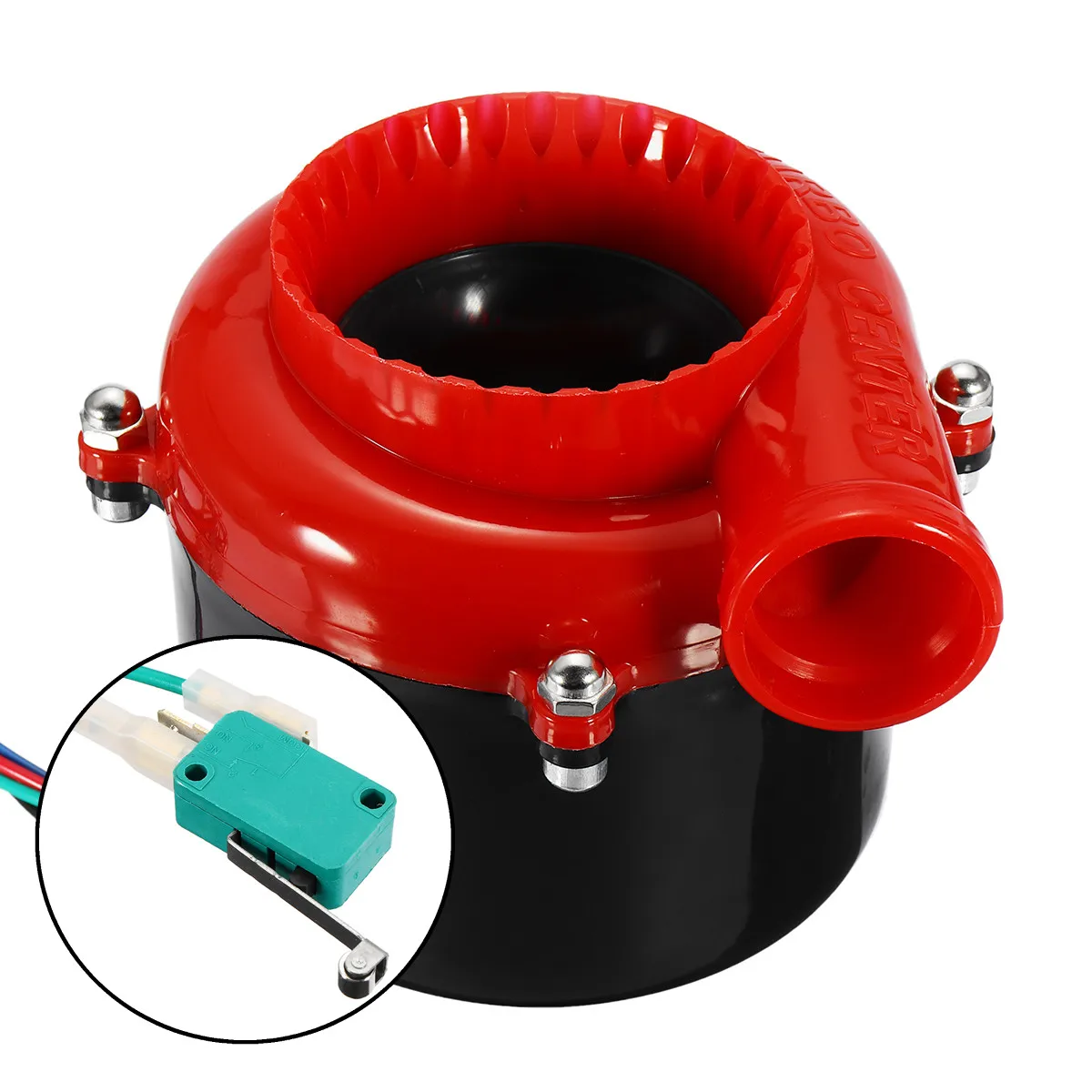 

Universal Auto Car Fake Dump Electronic Turbo Blow Off Valve Sound Analog BOV Auto Replacement Parts Red+Black ABS 143x112mm