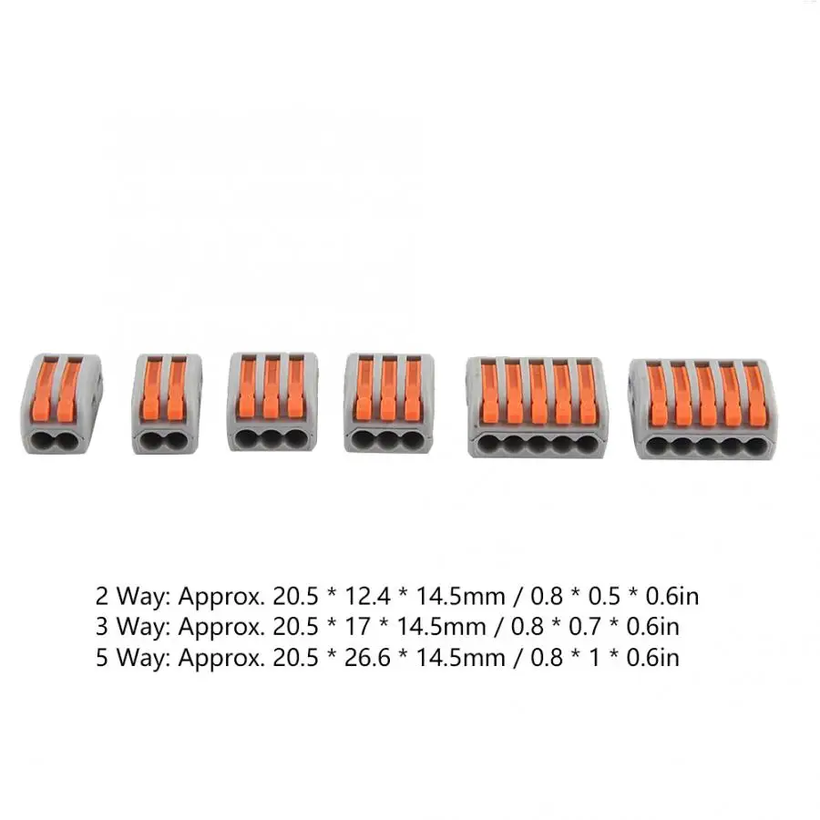 60 шт. PCT-212 213 215 Клеммник электрические провода с разъемом быстрый разъем 2/3/5 Путь Клеммная колодка