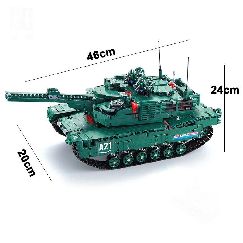 M1A2 RC модель военного танка строительные блоки 1498 шт. 1:20 трансформируемый