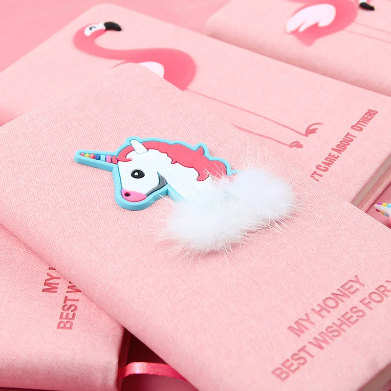 

New Pink Flamingo Unicorn Notebook With Pink Pen Stationery Writing Notes Set Office Back To School Girls Gifts School Supplies
