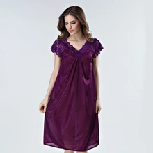 Пижамы для женщин, летняя сексуальная ночная v-образная Пижама, женская ночная рубашка, кружевные шелковые ночные рубашки, Свободная Домашняя одежда