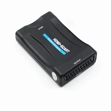 SCART To HDMI 1080P Video Audio Upscale Converter Adapter for HD TV DVD for Sky Box STB Plug and Play with DC Cable SCART To HDMI 1080P Video Audio Upscale Converter Adapter for HD TV DVD for Sky Box STB Plug and Play with DC Cable