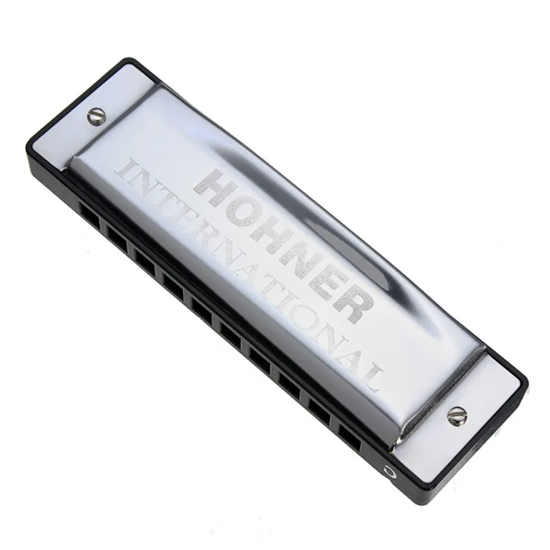 

Silver C Key 10 Holes Blues Jazz Organ Mouth Flute Harmonica With Case Box For Music Lover Gifts Woodwind Instruments
