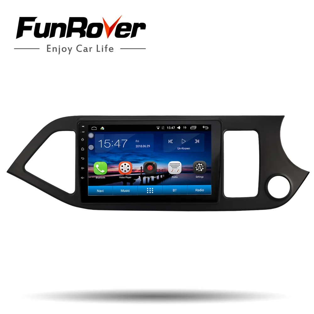 

Funrover 2 din 9" Car Radio Multimedia Video Player Navigation GPS Android 8.0 For KIA MORNING PICANTO Right Hand Car 2011-2017
