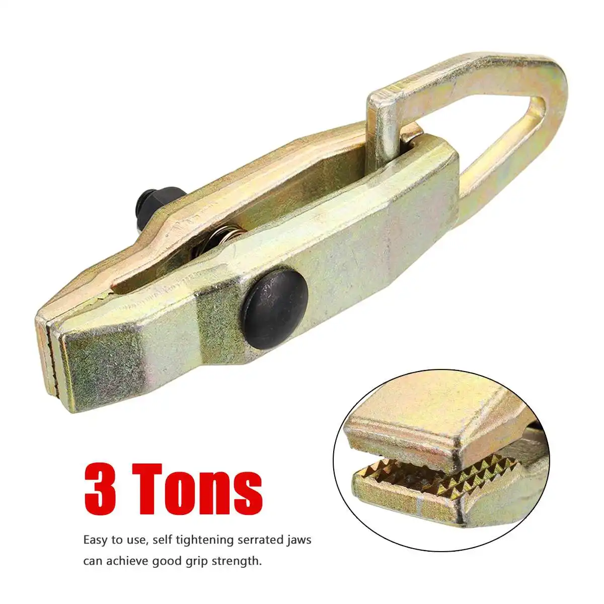 

Car Single Way 3 Ton Self-Tightening Long Nose Puller Clamp Grips Auto Body Repair Tools