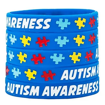 

100pcs I have Autism Awareness Bracelets Silicone Wristbands Autism awareness live acceptance support for angel