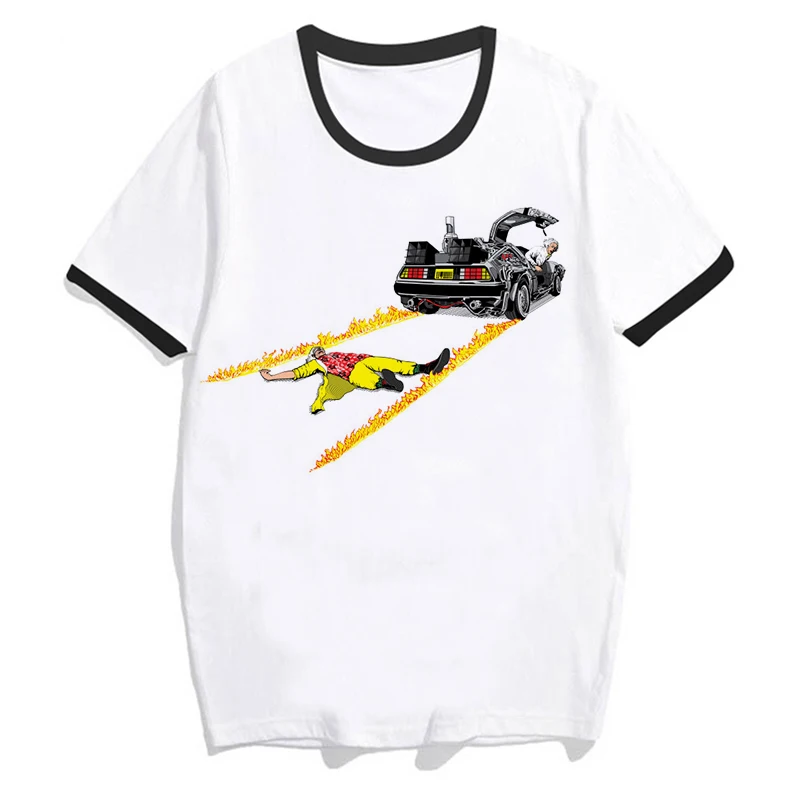 

back to the future 2019 High quality Cartoon Comic Men T-shirt Short sleeve O-Neck Fashion t-shirt Cool Anime Tshirt MR16