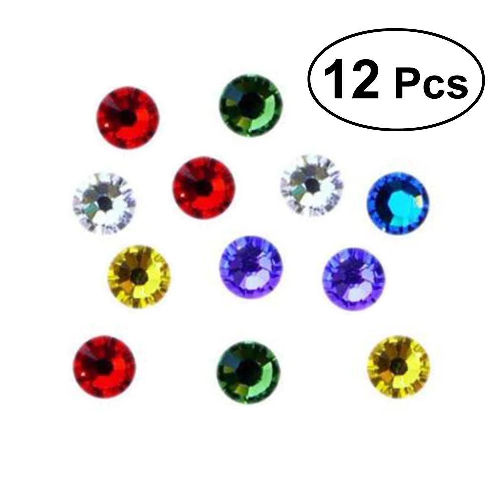 

12pcs Multicolor Crystal Magnetic Wine Glass Charms Drinking Mark Markers for Wine Glass