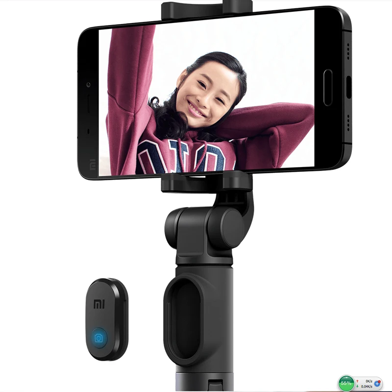 Baratos Xiaomi Tripode Selfie Stick plegable Tripe mi monopié obturador trípode Selfi Bluetooth inalámbrico IOS Android teléfono pegatina