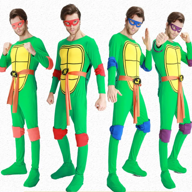 

Halloween Adult Men Teenage Mutant Ninja Turtles Leonardo Da Vinci Raphael Michelangelo Donatello Fantasia Fancy Dress