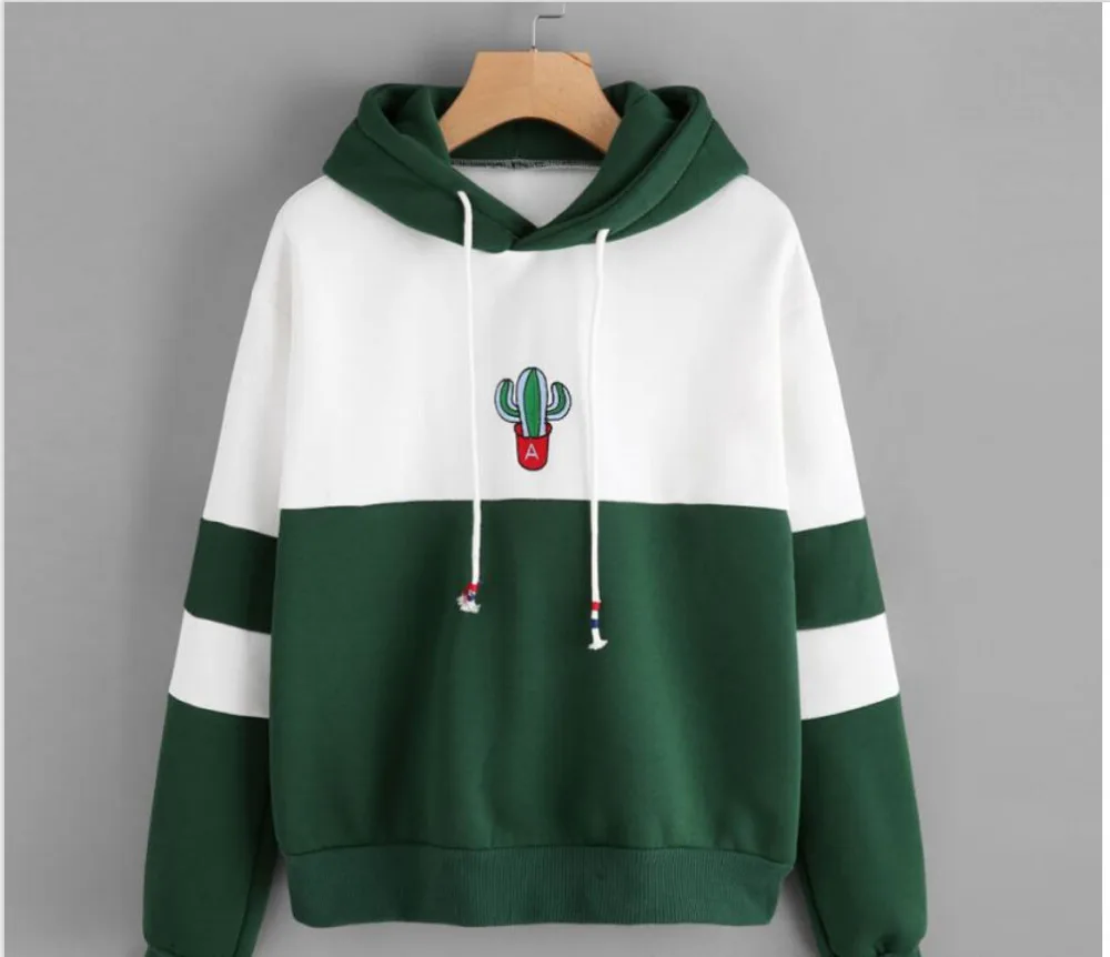 

Women Long Sleeve Pullover Hooded cactus printed Sweatshirt Casual Winter hoody hoodies sweatshirt for women plus size S to XXL