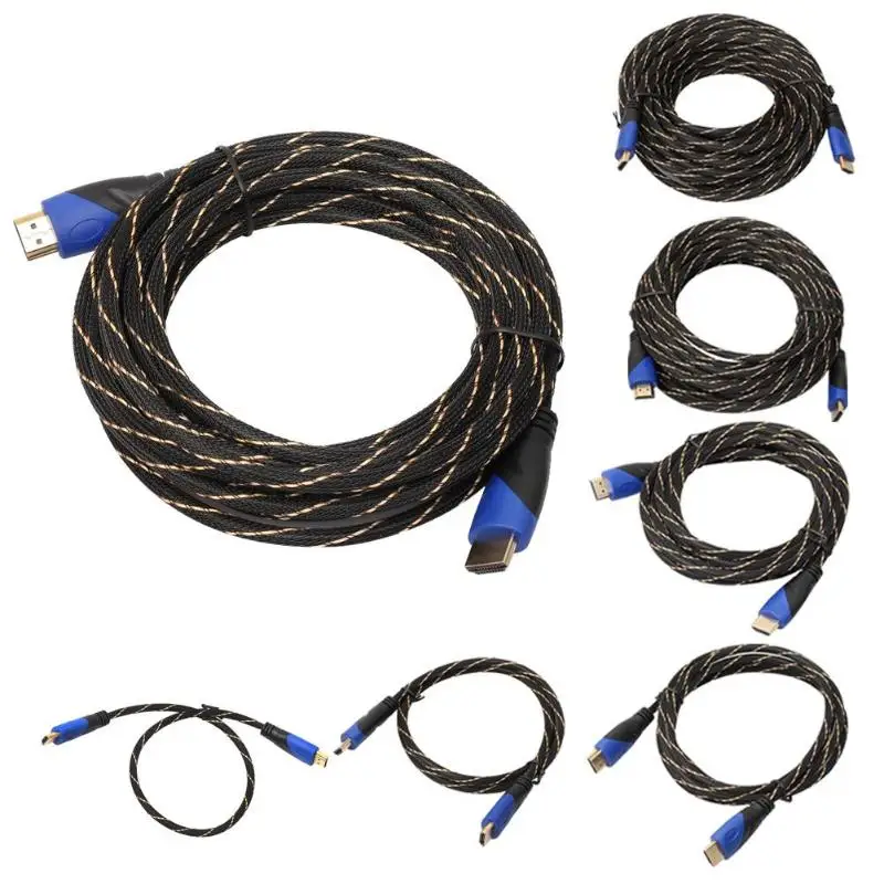 Новый плетеный кабель 720P/1080P 1 м 15 HDMI для PS3/PlayStation 3/Xbox 360/HDTV штекер 4 V1.4 AV HD 3D