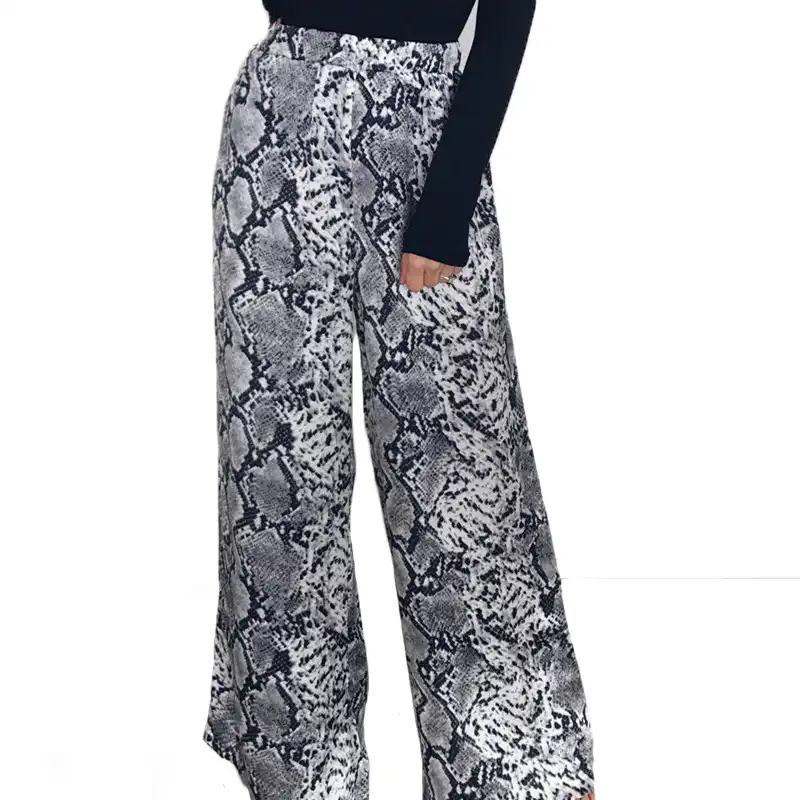 calça folgada feminina estampada