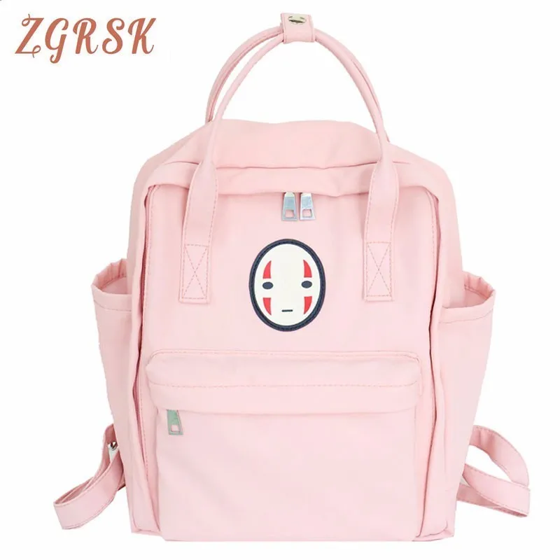

Girls Small Fresh Backpackbags Canvas Both Shoulders Bags Woman High Middle School Wind Teenagers Students Backpack Bag