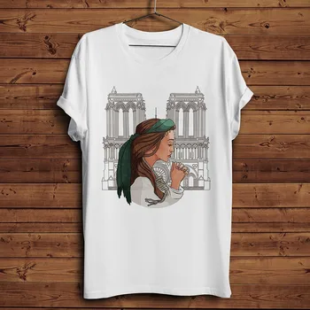 

Esmeralda at Notre Dame de Paris t shirt men summer new white casual homme t-shirt unisex