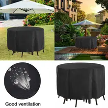 Садовая мебель покрытие водонепроницаемый круглый куб Открытый Стол Крышка черный