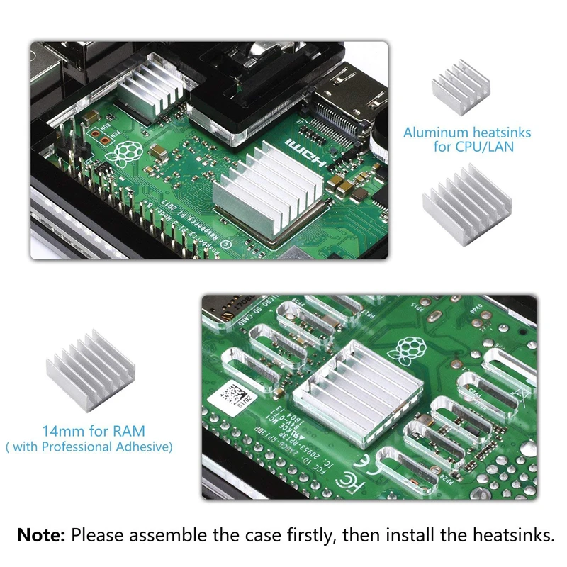 Чехол Aokin для Raspberry Pi 4 9 слоев акриловый чехол в коробке с охлаждающим