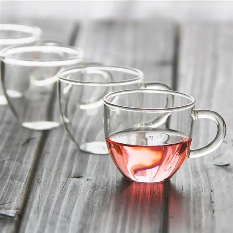 4 шт 2 7 oz креативные прозрачные Мини Кофейные молочные кружки чашки высокого