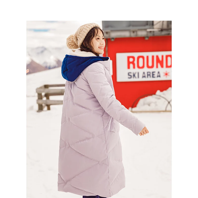 INMAN 2018 Winter New Arrival Hood Warm Winter Protection Artistic Korean Style Long Women Down Coat