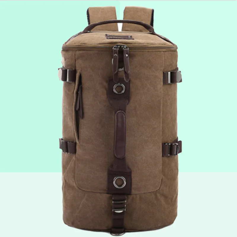 

Man Travel Bag Mountaineering Backpack Men Bags Canvas Bucket Women Shoulder Backpack Women's Bag Large Capacity