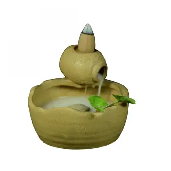 

Portable Ceramic Incense Holder Smoke Waterfall Backflow Incense Burner Creative Home Decor Mountain River Handicraft Ornaments
