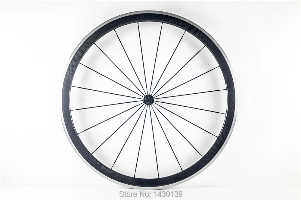 

1pcs New 700C 38mm clincher rim Road Track Fixed Gear bike carbon bicycle wheelset with alloy brake surface aero spoke Free ship