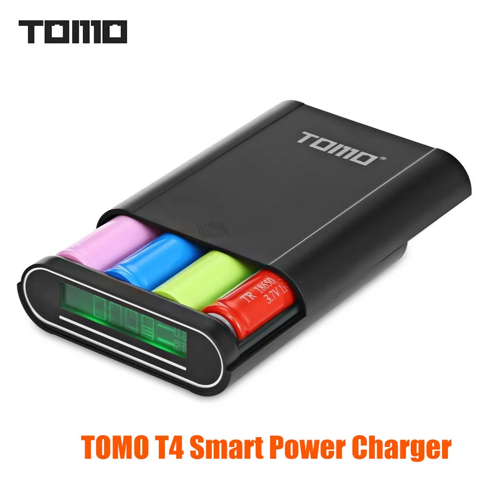 TOMO T4 Смарт Мощность Зарядное устройство C4 X 18650 литий ионный аккумулятор Батарея 5V