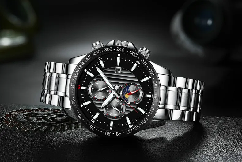 

Fashion men's automatic mechanical watch stars fashion transparent waterproof men's business watch