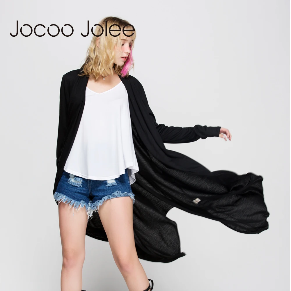 

Jocoo Jolee Cardigan Women Sweater Casual Crochet Poncho Asymmetric Coat Women Long Sweaters Vestidos Cardigans Windbreaker
